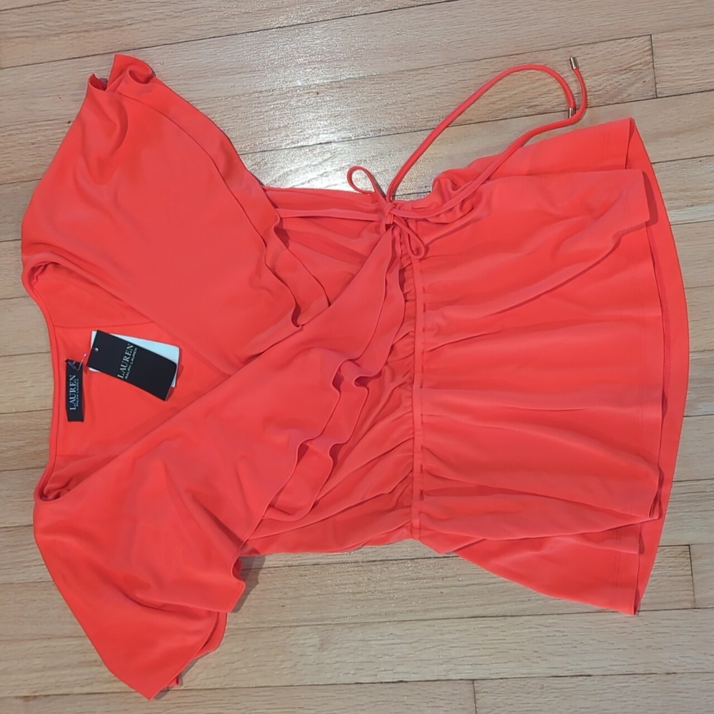 NWT Ralph Lauren fake wrap top Size S